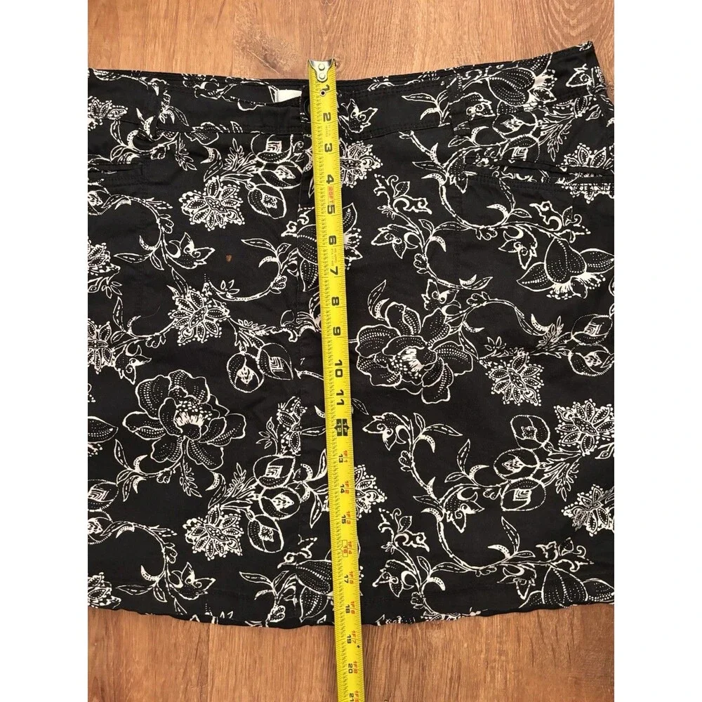 Croft & Barrow Travel Vacation Resort Floral Pencil Mini Skort Lined, Size 18